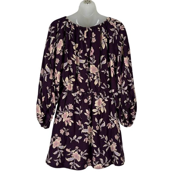 Free People PORTIA Floral Print Babydoll Balloon Sleeves Mini Dress Size XS $148 - Picture 11 of 14